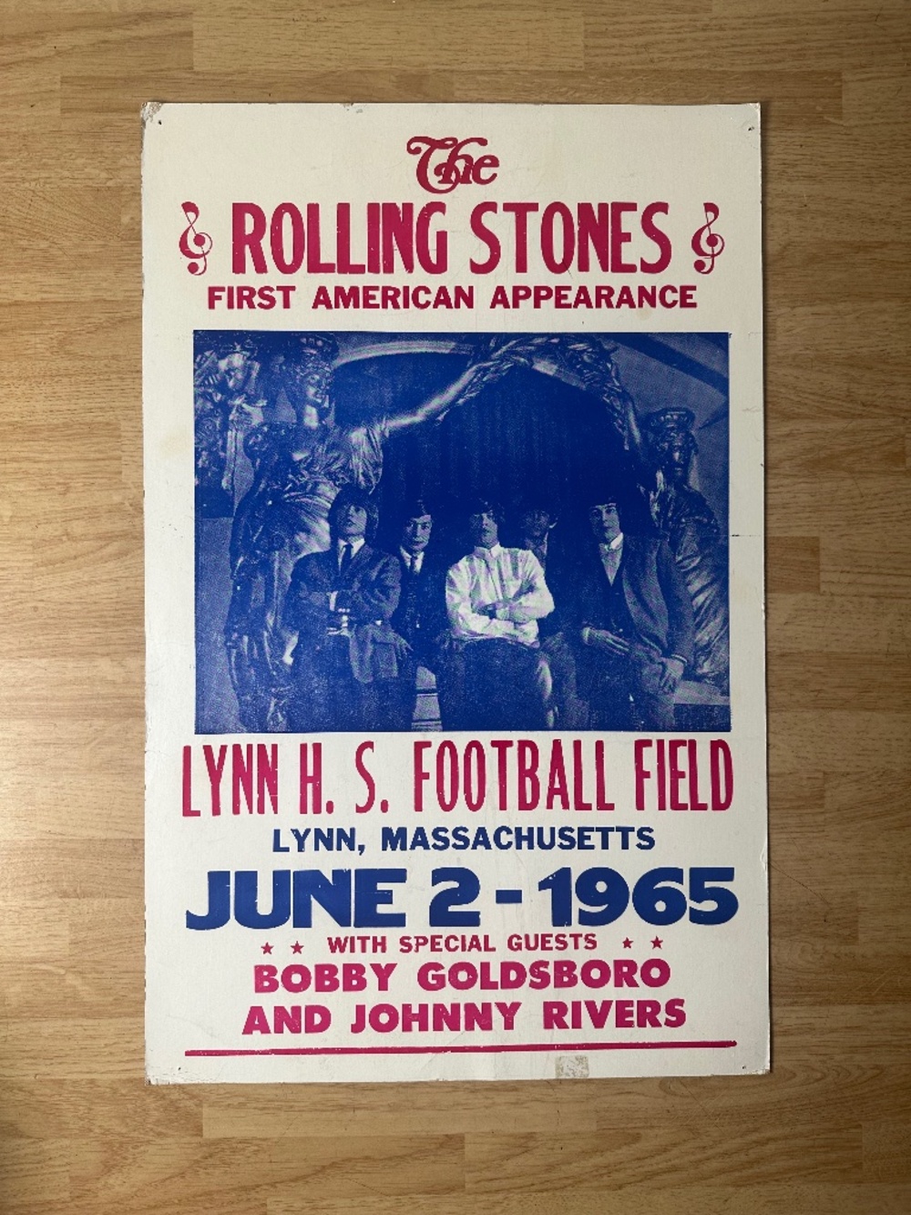 THE ROLLING STONES 1ST US SHOW LYNN, MASS - 14X22 CONCERT POSTER JUNE 2, 1965